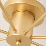 Load image into Gallery viewer, Close-up of the gold ceiling canopy and arm connections