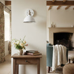 Bild in der Galerieansicht laden, Conique Metal  Wall Sconce - White Metal Shade - Industrial Modern Lighting
