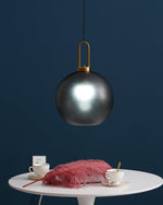 Bild in Gallery-Viewer laden, Copper-Plated Glass Plug-In Swag Pendant