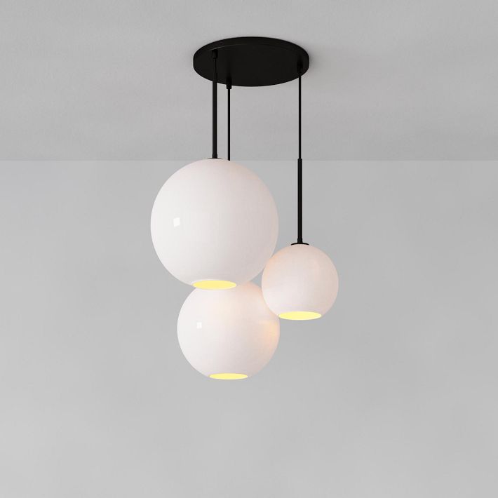 Lámpara de araña minimalista de cristal Selvion: luminaria escultural de vidrio artesanal