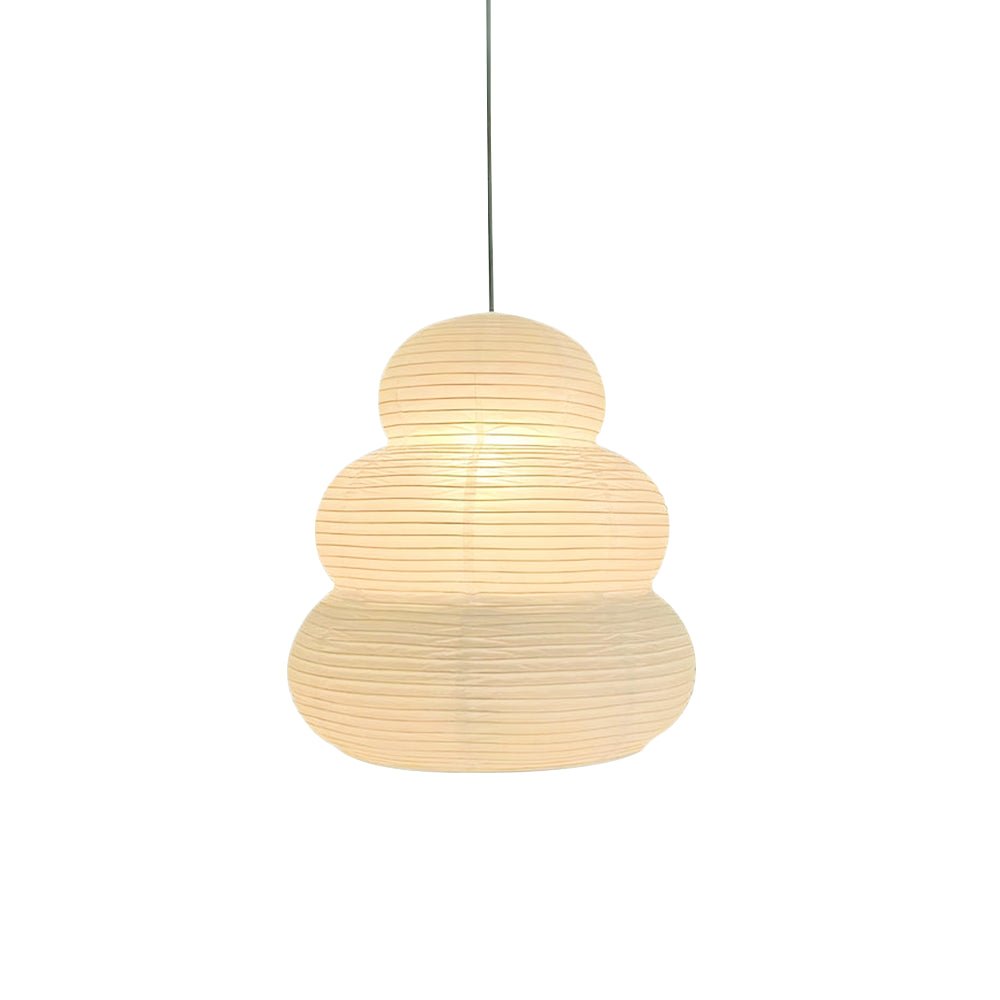 Beige Mulberry Paper Swag Pendant Light