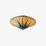Load image into Gallery viewer, Tiffstar Elegant Art Glass Flush Ceiling Light with Vintage inspired Glass Diffuser – Classic Ceiling Fixture for Home Interiors