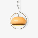 Load image into Gallery viewer, Rounded Glass Chrome Swag Pendant Light