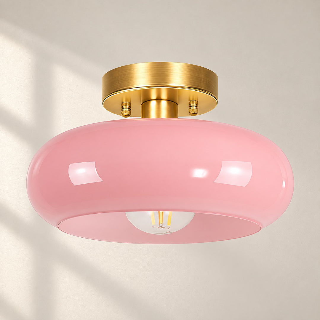 Bauvia Bauhaus Modern Round Glass Ceiling Lamp