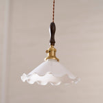 Load image into Gallery viewer, White Sculptural Glass Plug-In Pendant