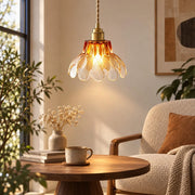 Vintage Colorful Glass Bowl Pendant Lamp