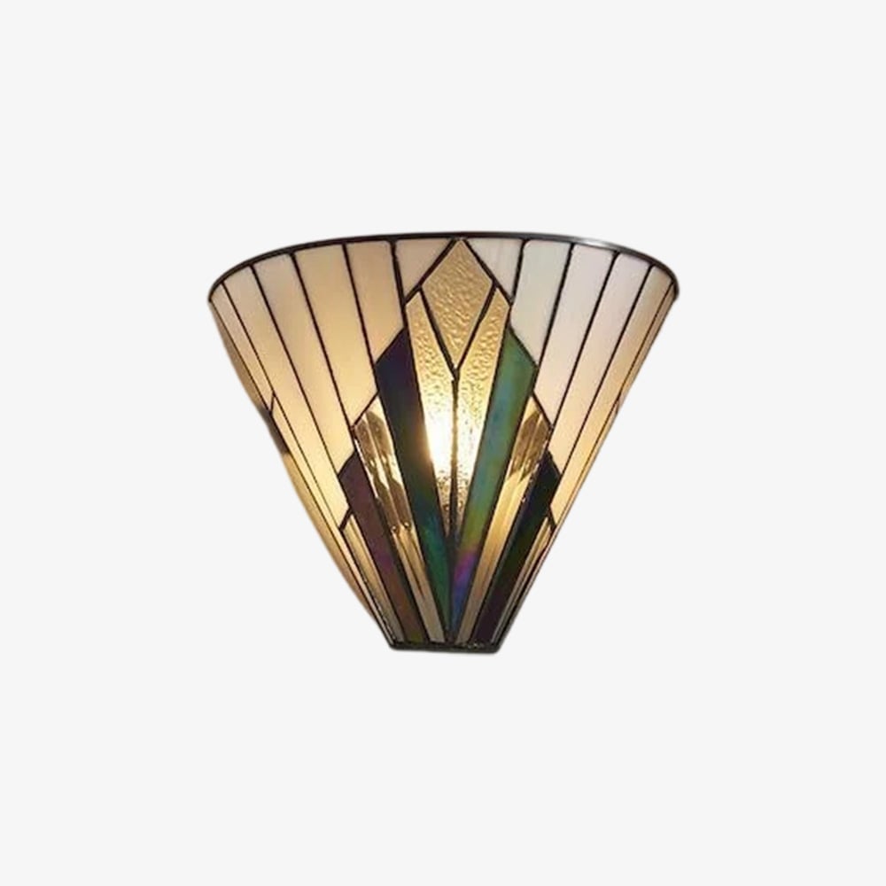Verdura Tiffany Inspired Artistic Glass Wall Light – Accent Wall Fixture for Home