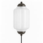 Cargar imagen en el visor de la Galería, Eloise fluted milk-glass plug-in wall sconce