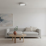 Charger l'image dans la visionneuse de galerie, Plafonnier contemporain en métal Velcora – Luminaire élégant en forme de tambour pour chambre