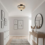 Cargar imagen en el visor de la Galería, Lámpara de techo con cúpula de cuentas Rustibea – Estilo campestre antiguo para cocina