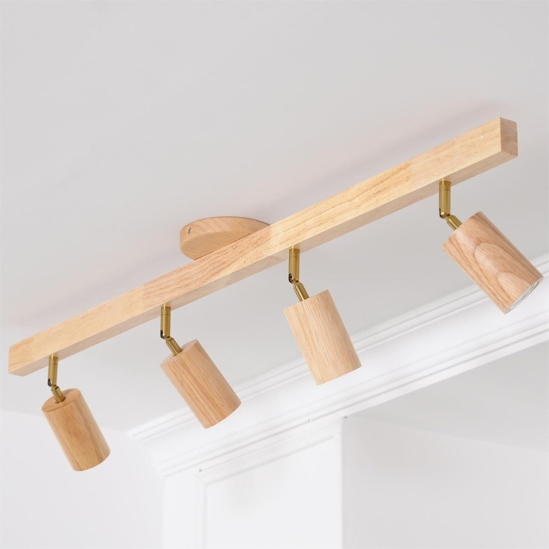 Iluminación de riel de madera Merlo