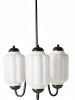 Load image into Gallery viewer, Eloise Chandelier – Milk Glass Chandelier in a Vintage Style Finish
