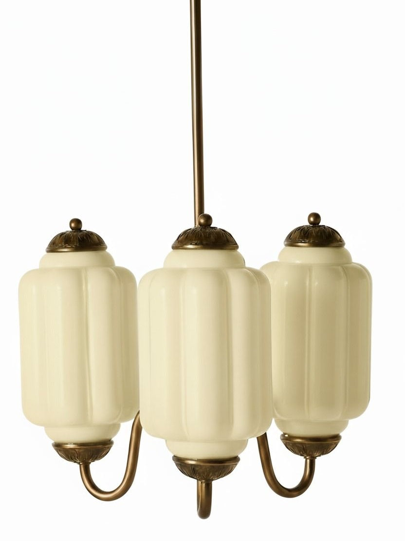 Eloise Chandelier – Milk Glass Chandelier in a Vintage Style Finish