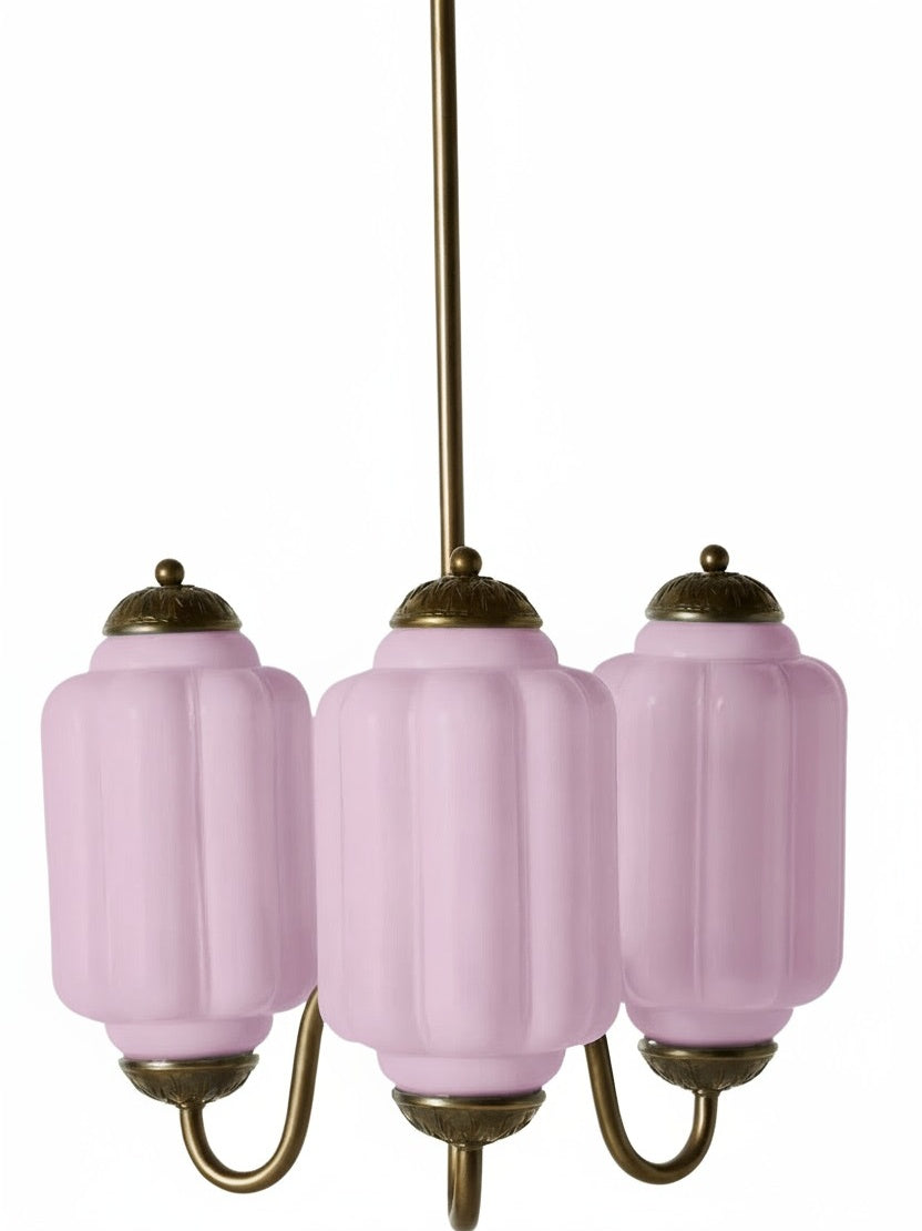 Eloise Chandelier – Milk Glass Chandelier in a Vintage Style Finish