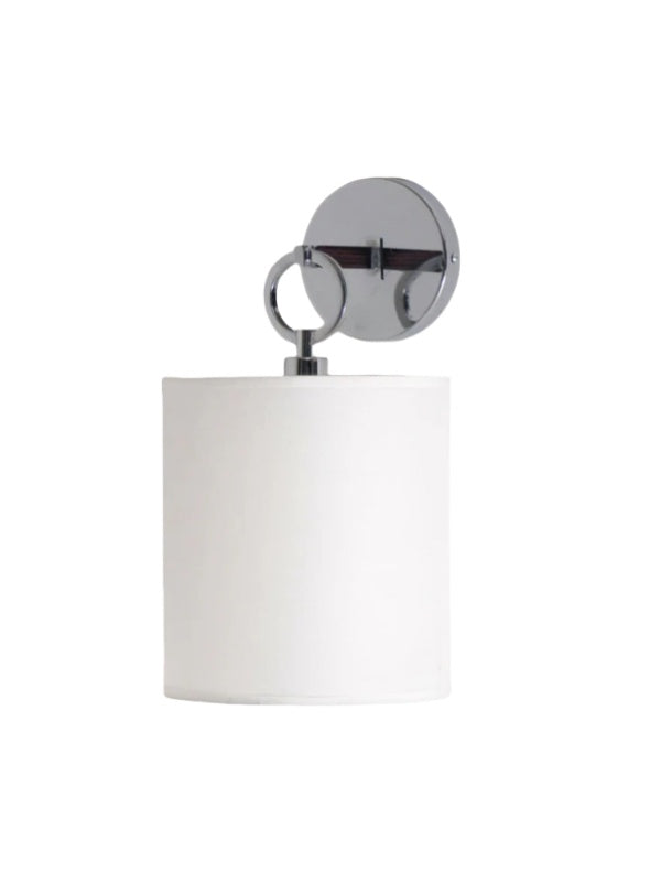 Applique murale minimaliste avec abat-jour en tissu - Abat-jour tambour doux