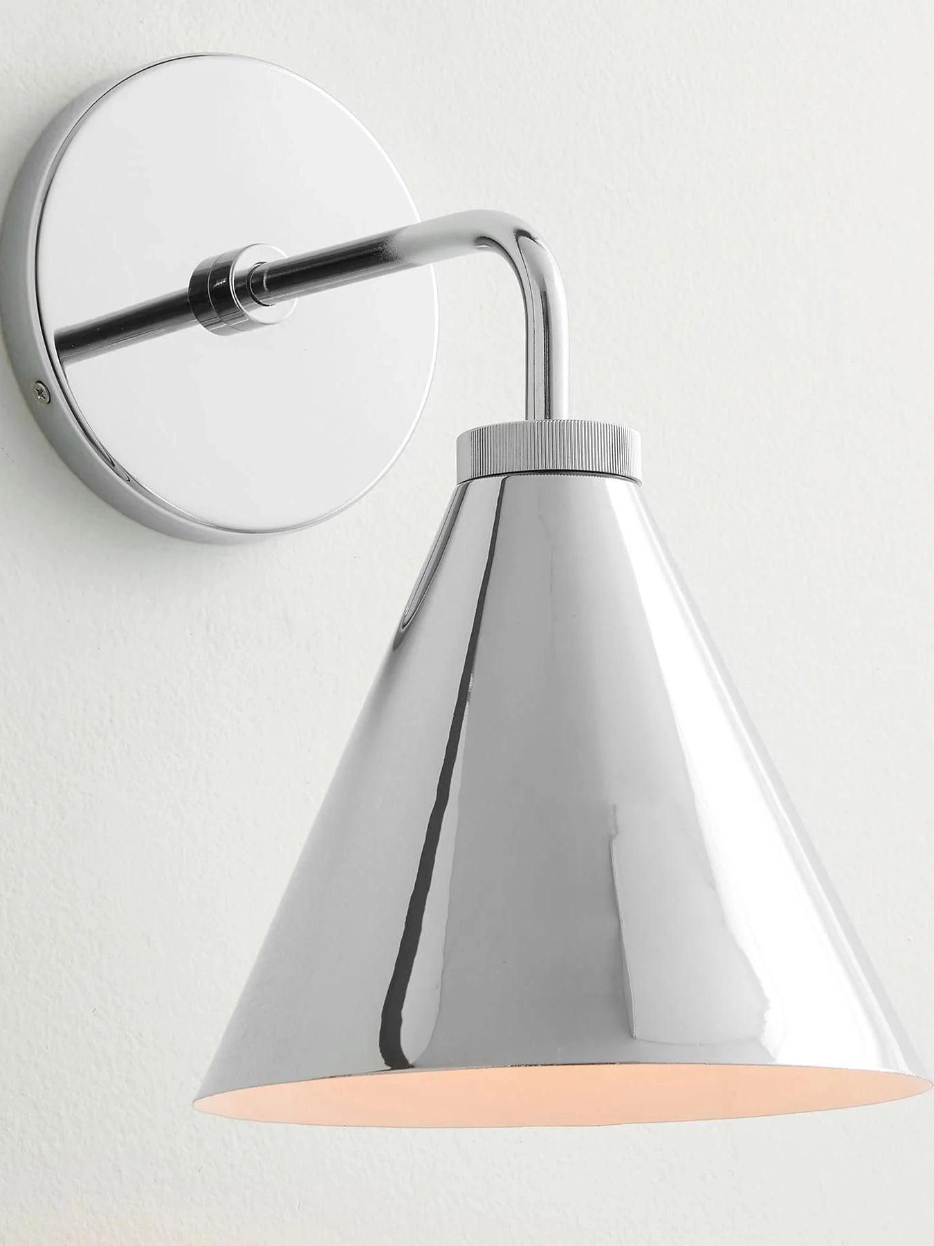 Korvi Tapered Sconce Cone Wall Light – Black or Brass Conical Retro Design