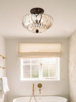 Load image into Gallery viewer, Vintage Glass Double Layer Floral Ceiling Lamp
