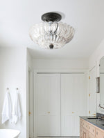 Load image into Gallery viewer, Vintage Glass Double Layer Floral Ceiling Lamp
