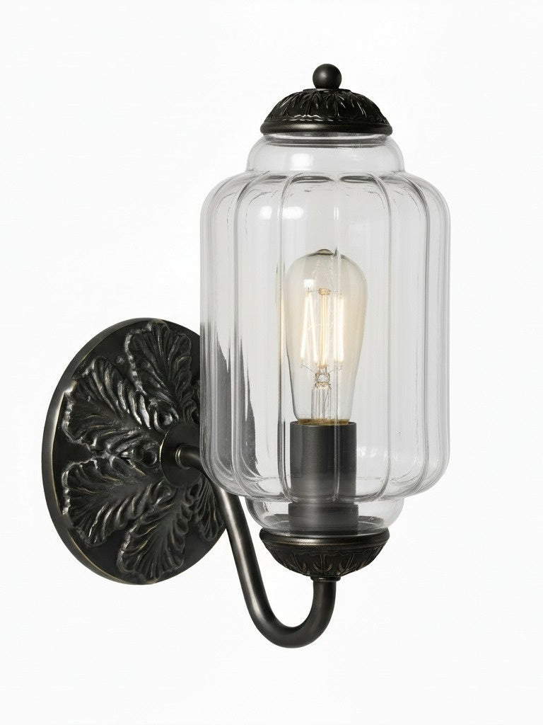 Applique murale vintage en verre laiteux pour chevet, couloir, Eloise 