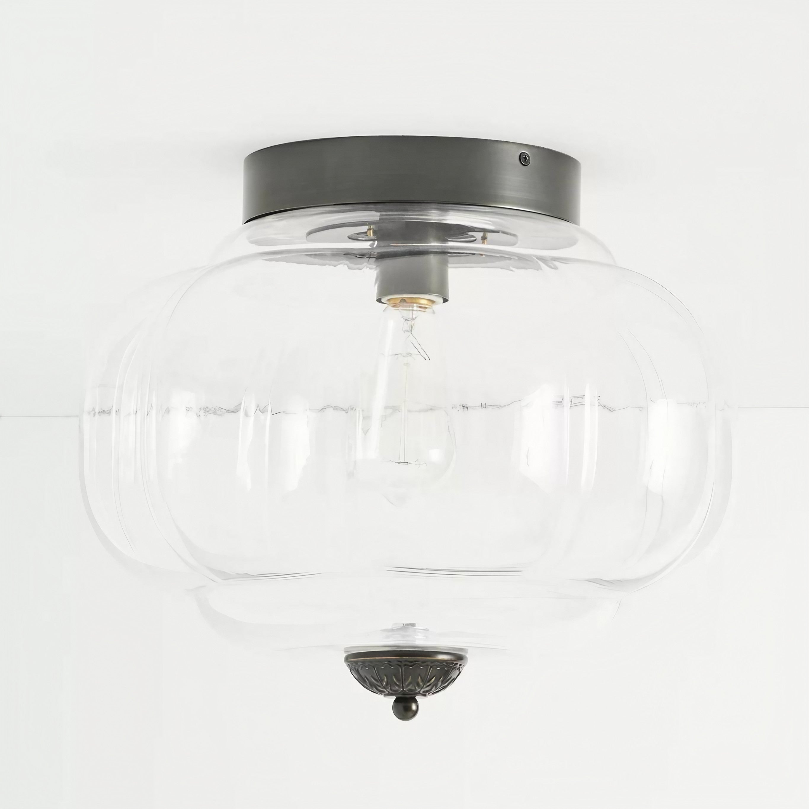 Retro Milk Semi Flush Mount Eloise Ceiling Light