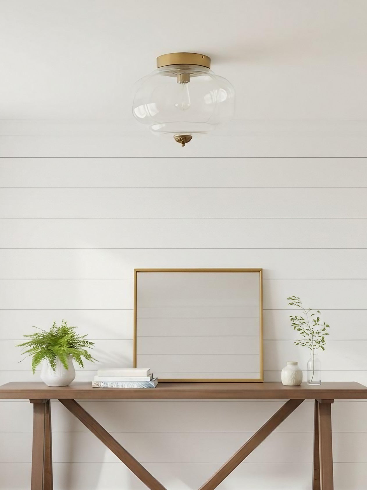 Retro Milk Semi Flush Mount Eloise Ceiling Light