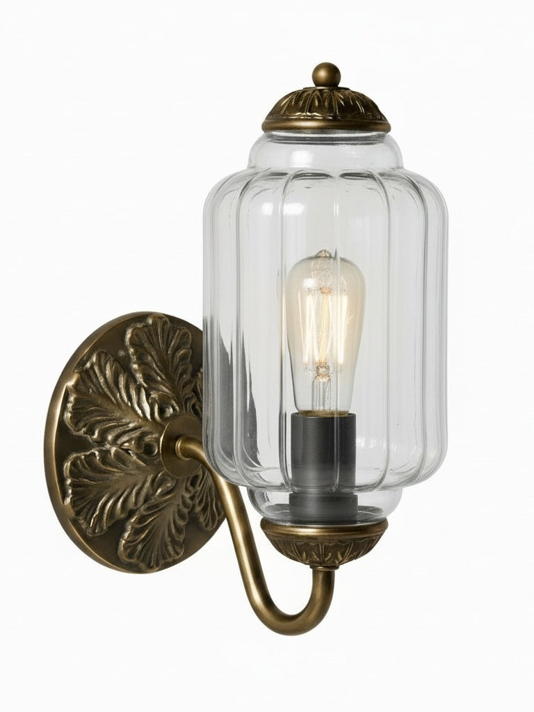 Applique murale vintage en verre laiteux pour chevet, couloir, Eloise 