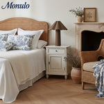 Load image into Gallery viewer, Weavara Fabric-Covered Modern Accent Table Lamp for Nightstands and Desks