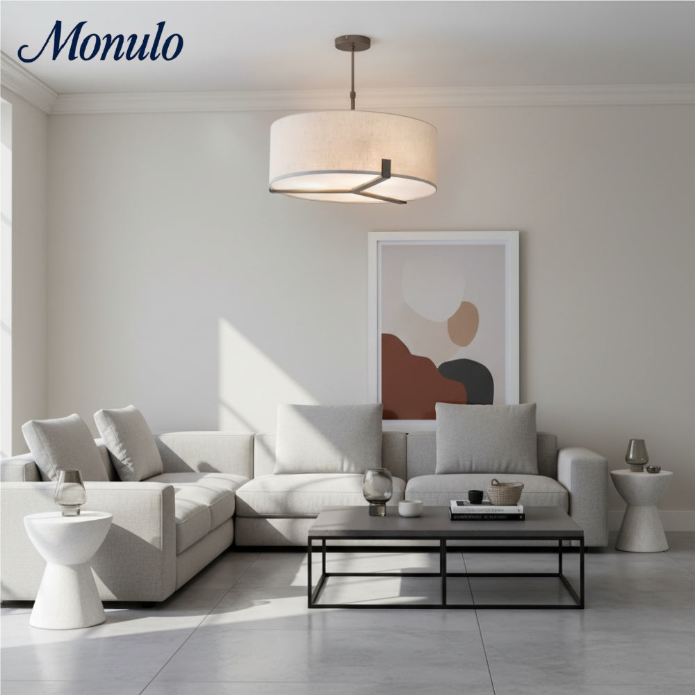 Tela Modern Klassische Pendelleuchte mit Stoffdiffusor für Kücheninsel und Eingangsbereich