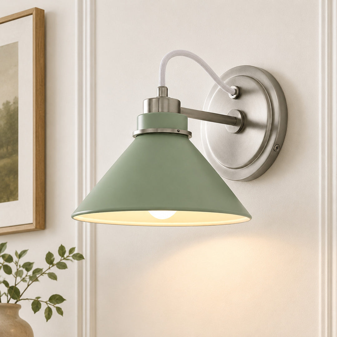 Aurenza Gebogene Arm Globe Wandlampe – Moderne Industrielle Wandleuchte für Badezimmer, Schlafzimmer und Flur