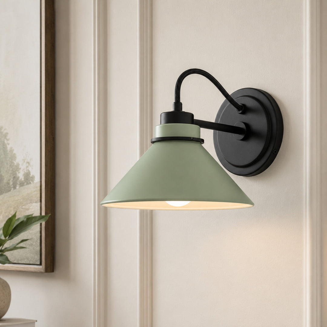 Aurenza Gebogene Arm Globe Wandlampe – Moderne Industrielle Wandleuchte für Badezimmer, Schlafzimmer und Flur