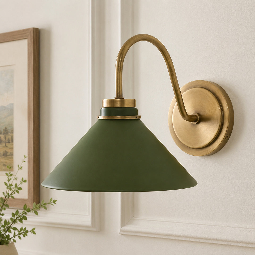 Aurenza Gebogene Arm Globe Wandlampe – Moderne Industrielle Wandleuchte für Badezimmer, Schlafzimmer und Flur