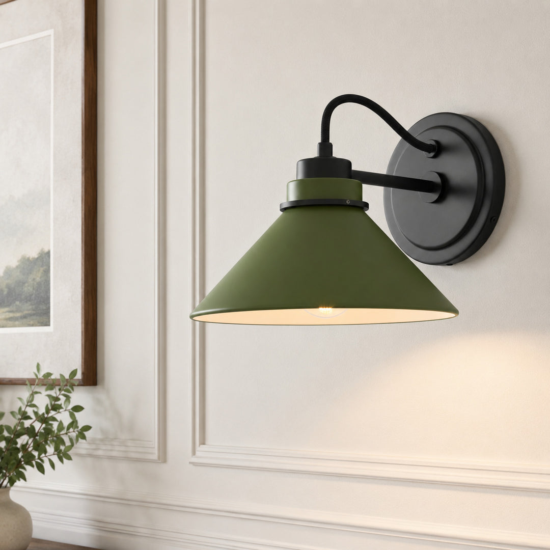 Aurenza Gebogene Arm Globe Wandlampe – Moderne Industrielle Wandleuchte für Badezimmer, Schlafzimmer und Flur