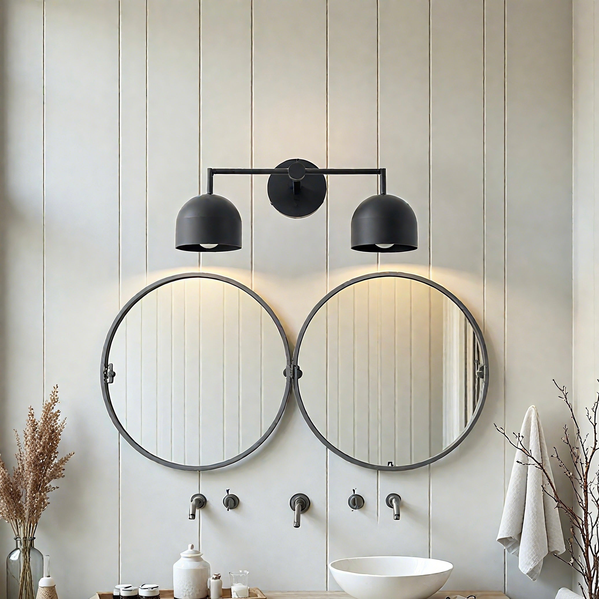 Serie de apliques de pared para tocador
