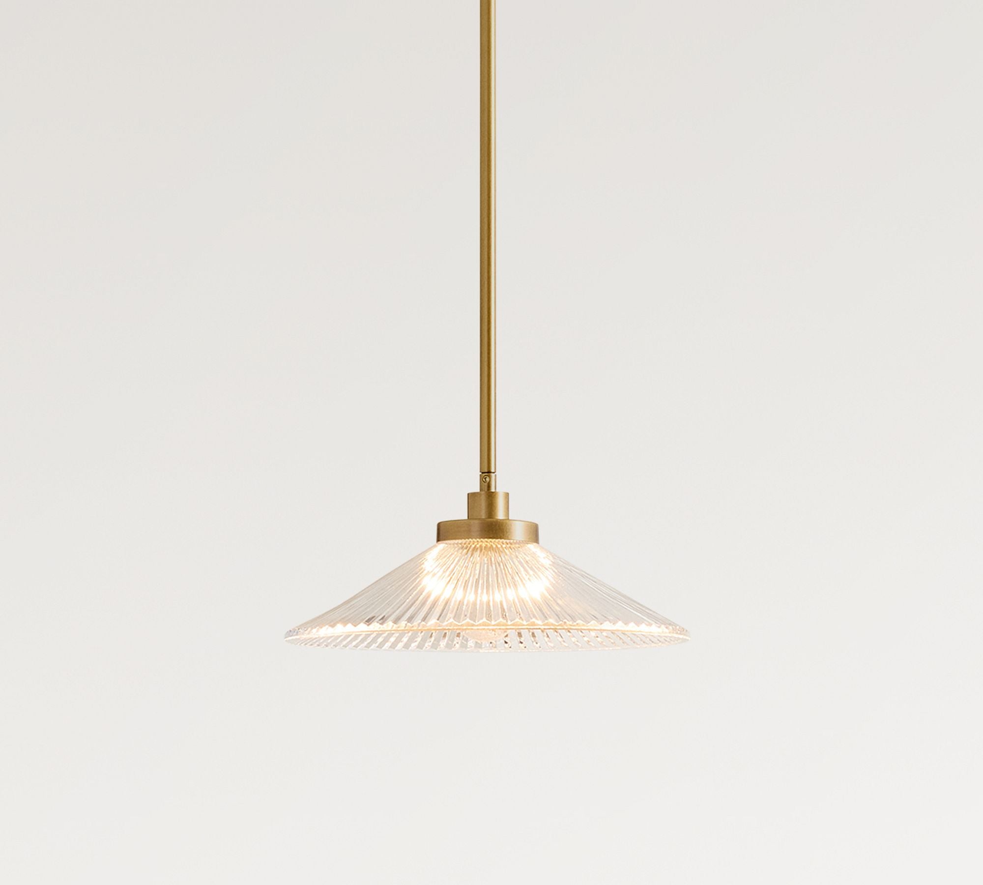 Ribbed Glass Pendant Light – Brass And Glass Pendant Light With Farmhouse Pendant Light Flair