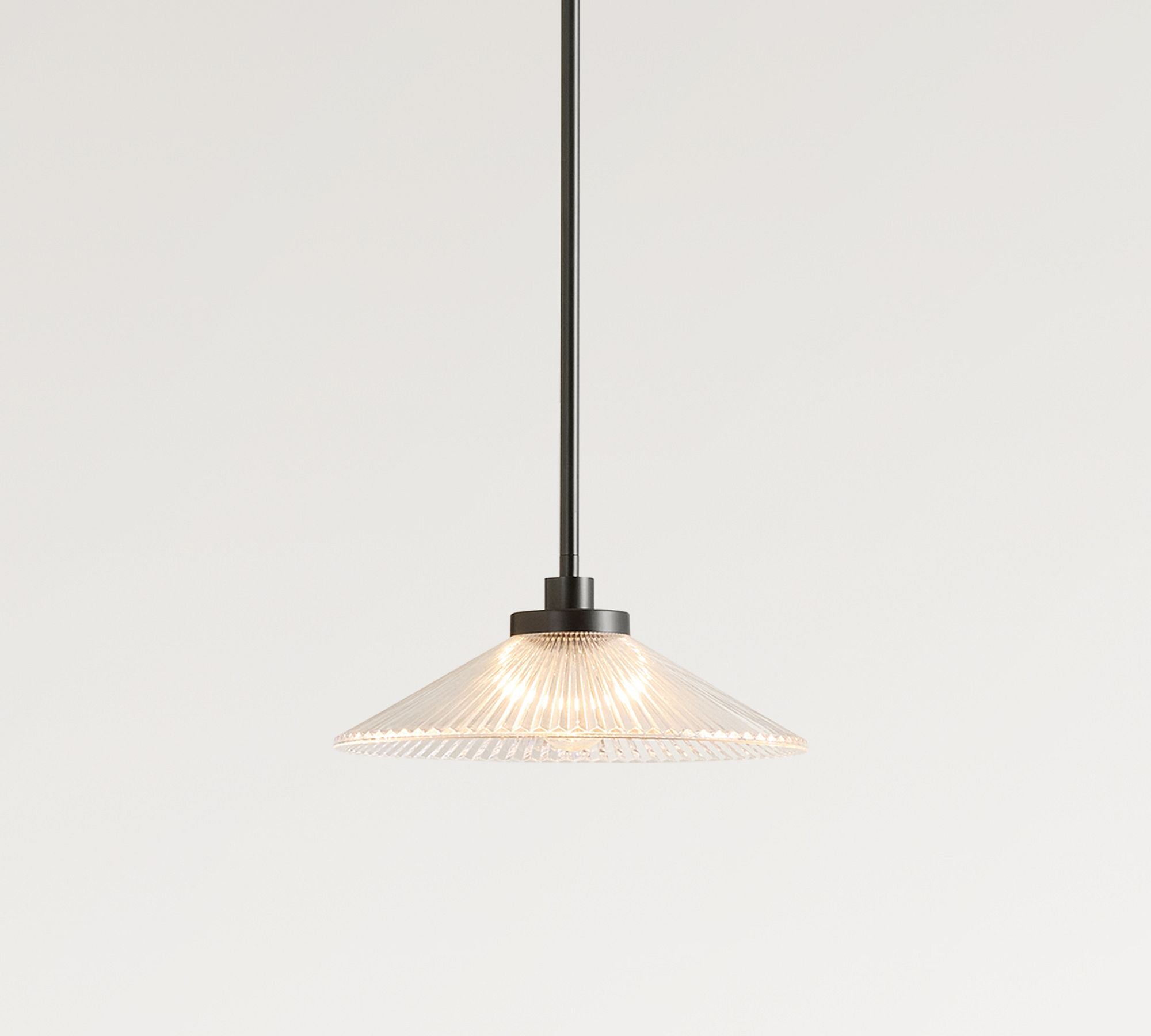 Ribbed Glass Pendant Light – Brass And Glass Pendant Light With Farmhouse Pendant Light Flair