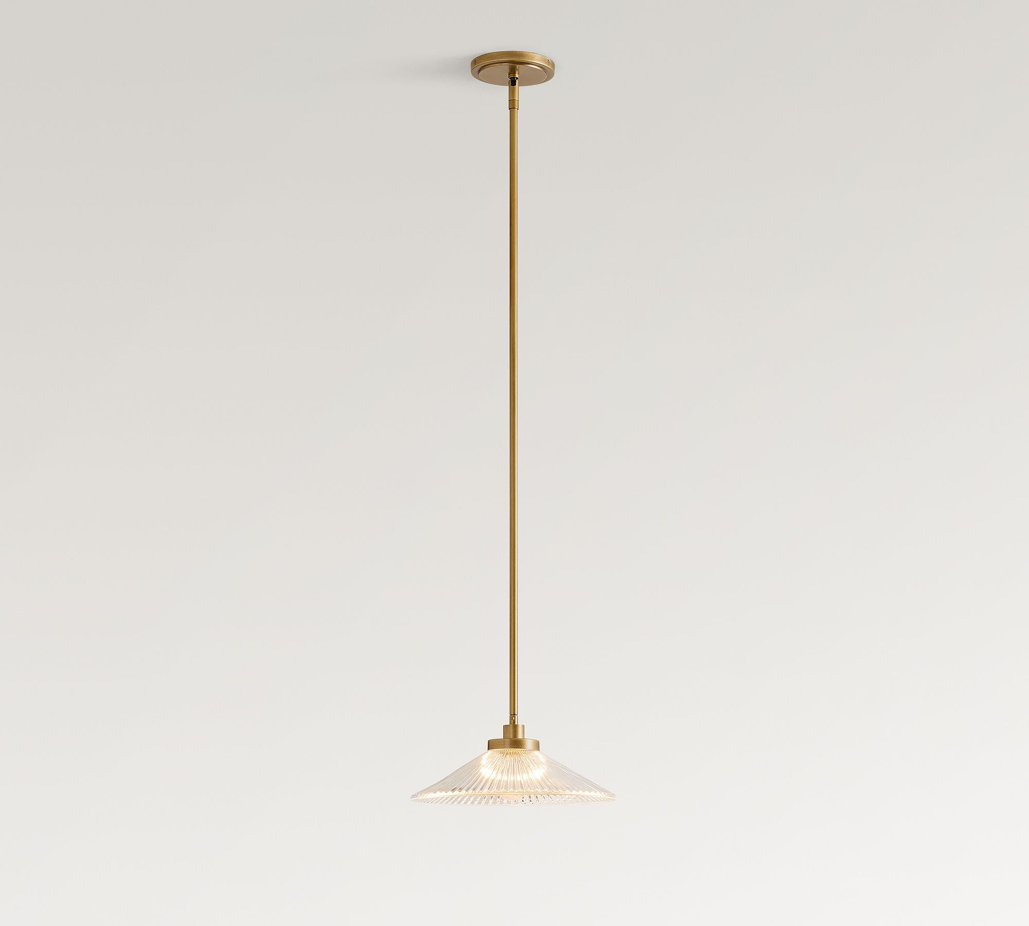 Ribbed Glass Pendant Light – Brass And Glass Pendant Light With Farmhouse Pendant Light Flair