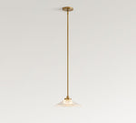 Load image into Gallery viewer, Ribbed Glass Pendant Light – Brass And Glass Pendant Light With Farmhouse Pendant Light Flair
