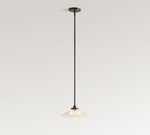 Load image into Gallery viewer, Ribbed Glass Pendant Light – Brass And Glass Pendant Light With Farmhouse Pendant Light Flair
