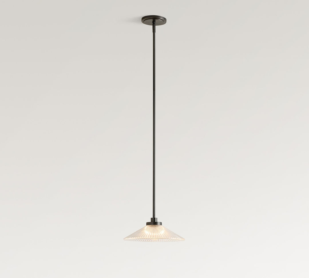 Ribbed Glass Pendant Light – Brass And Glass Pendant Light With Farmhouse Pendant Light Flair