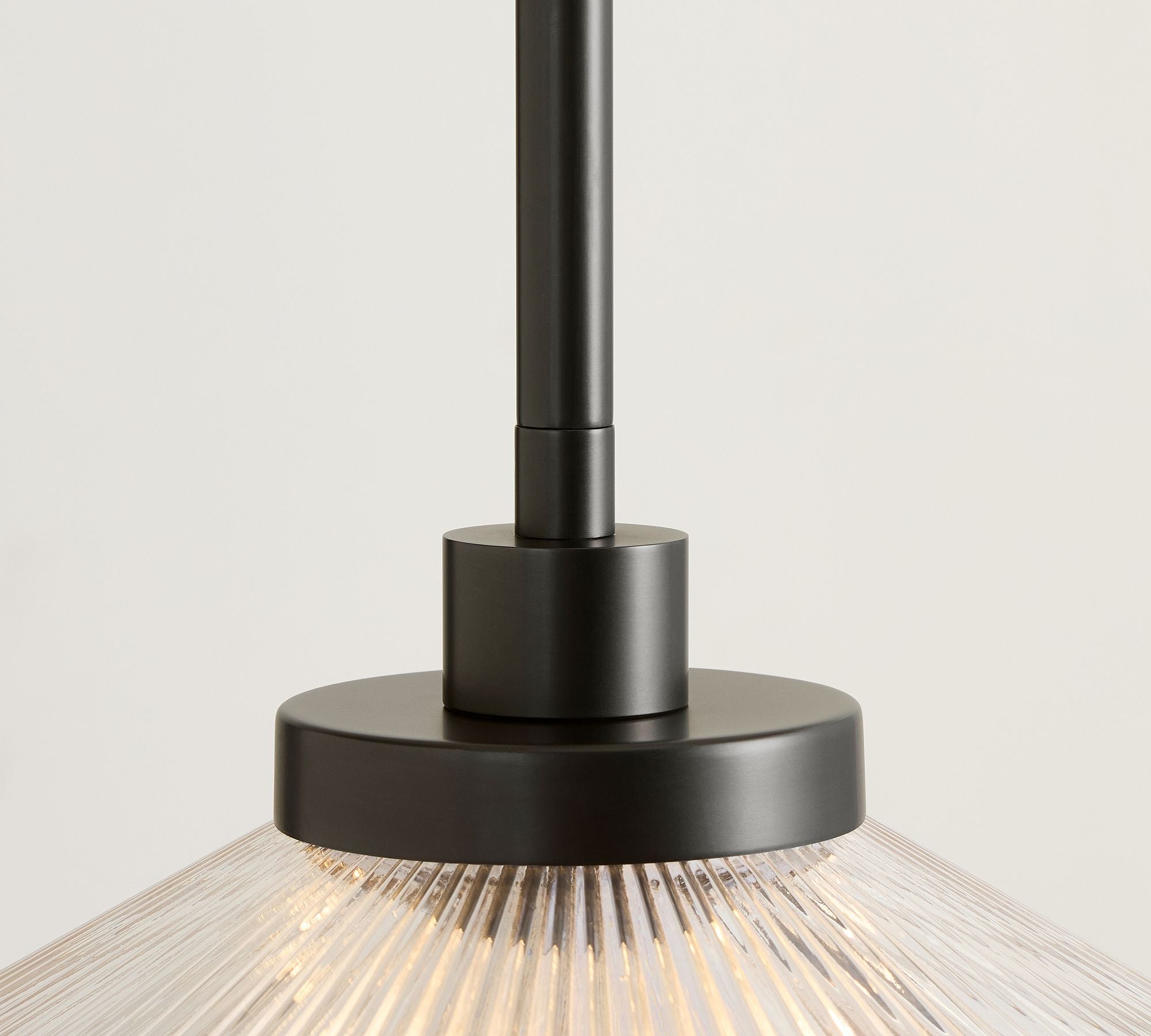 Ribbed Glass Pendant Light – Brass And Glass Pendant Light With Farmhouse Pendant Light Flair