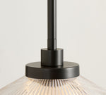 Load image into Gallery viewer, Ribbed Glass Pendant Light – Brass And Glass Pendant Light With Farmhouse Pendant Light Flair
