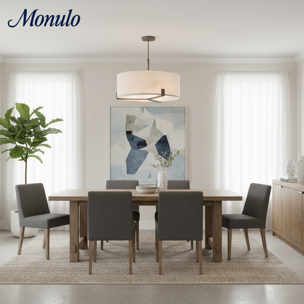 Tela Modern Klassische Pendelleuchte mit Stoffdiffusor für Kücheninsel und Eingangsbereich