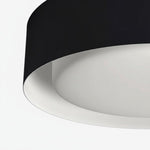 Charger l'image dans la visionneuse de galerie, Plafonnier contemporain en métal Velcora – Luminaire élégant en forme de tambour pour chambre