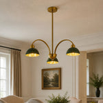 Bild in Gallery-Viewer laden, Green Jade Scalloped Dome Chandelier