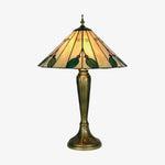 Load image into Gallery viewer, TiffStar Nature Inspired Art Glass Table Lamp - Stained Glass Leaf Pattern for Home Décor