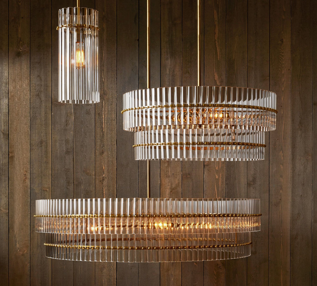 Lámpara colgante de cristal Lumora: estilo moderno de araña de cristal