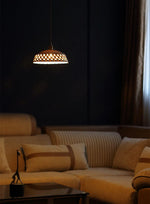 Bild in Gallery-Viewer laden, Woven Ceramic Brass Swag Pendant Light