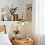 Load image into Gallery viewer, Verdoma Flower Glass Pendant Light - Vintage Floral Design for Living and Dining U01