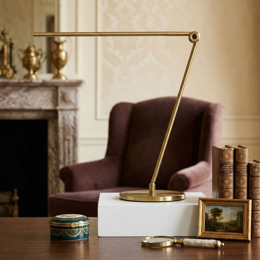 Lampe de Bureau Minimaliste Baluxis – Forme Linéaire Épurée Lampe LED de Table pour Espace de Travail