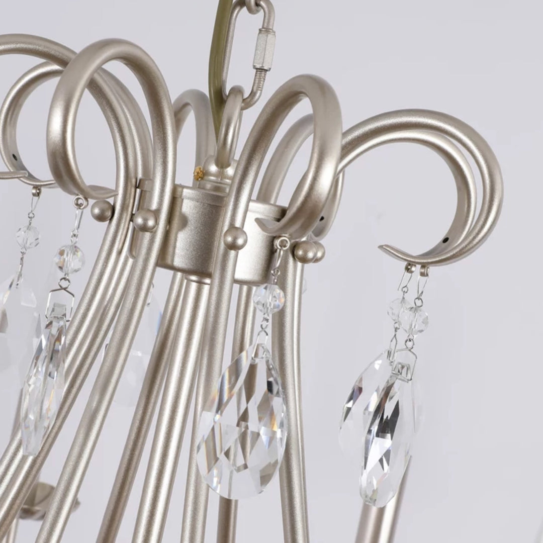 Silver Crystal Candle Chandelier